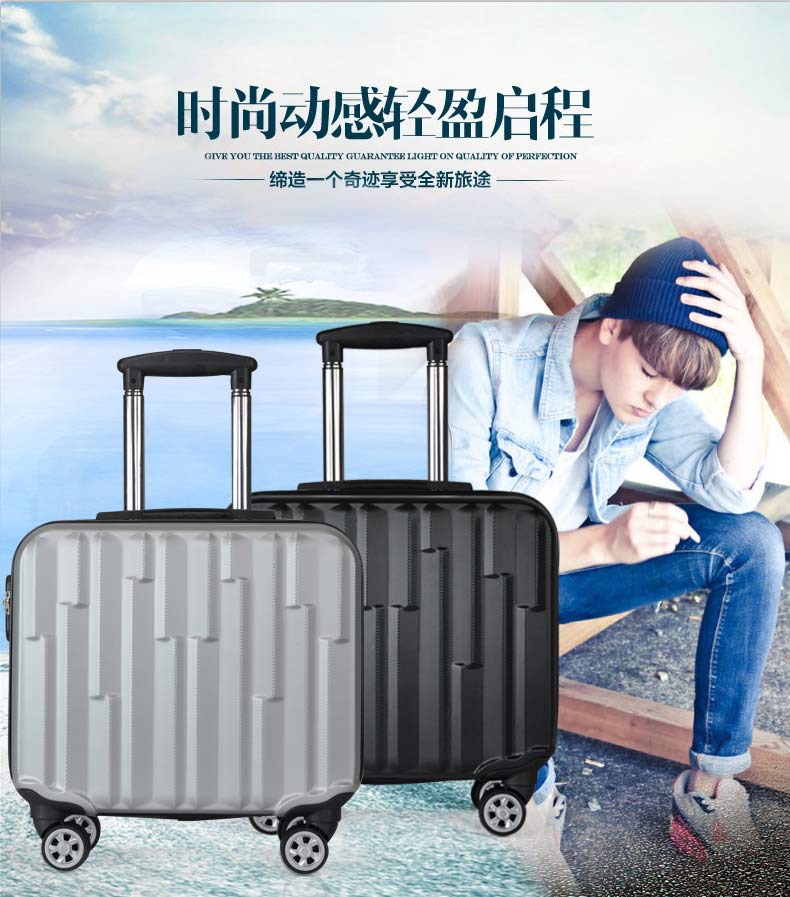 Mini xe đẩy trường hợp bánh xe phổ thông 18 inch vali nhỏ nữ túi du lịch Phiên bản Hàn Quốc của khung gầm nam nhỏ tươi vali kakashi