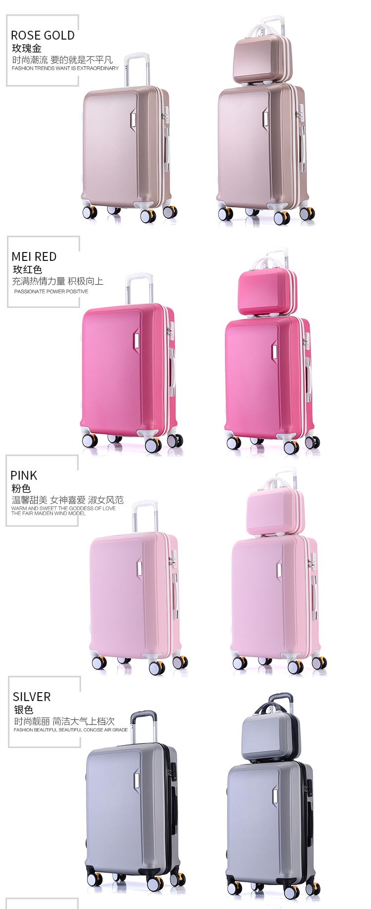 Vali nhỏ nữ phiên bản Hàn Quốc của vali nhỏ tươi 20 inch mật khẩu lên máy bay 24 inch hành lý xe đẩy vạn năng - Va li vali lusetti