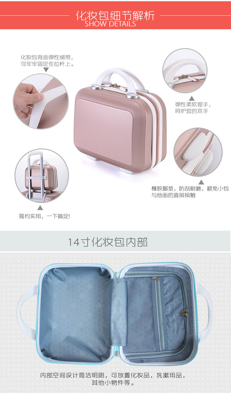 2019 triệu xe đẩy nữ có bánh xe 20 inch vali nhỏ nữ sinh viên 24 inch vali phiên bản tiếng Hàn của hộp mật khẩu 26 vali to