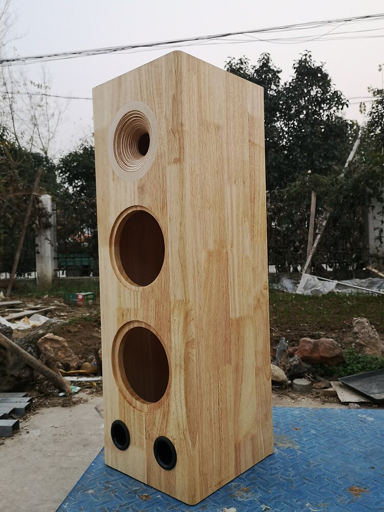 Tenor birch wood solid wood horn two-frequency tridivided sound box DIY custom Hifi empty box