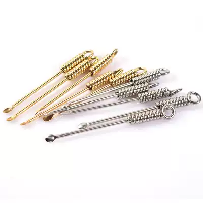 Ear digging spoon Handmade brass ear digging spoon Stainless steel ear digging spoon Portable key pendant Ear cleaning tool