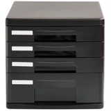 Deli 9772 Настольный файловый шкаф 4 -Layer Пластиковый шкаф прозрачный шкаф файловой шкаф A4 Файл Файл.