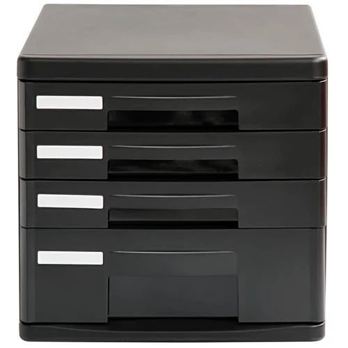 Deli 9772 Настольный файловый шкаф 4 -Layer Пластиковый шкаф прозрачный шкаф файловой шкаф A4 Файл Файл.