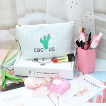 Korean version of convenient creative cartoon cosmetic bag pu coin wallet large capacity waterproof wash bag cosmetic bag mini bag women