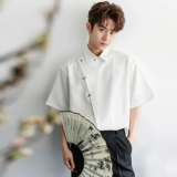 CHICERRO Дизайнерская рубашка, китайский стиль, свободный крой, тренд сезона