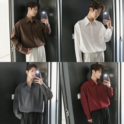 CHICERRO Красная дизайнерская рубашка для отдыха, тренд сезона, изысканный стиль