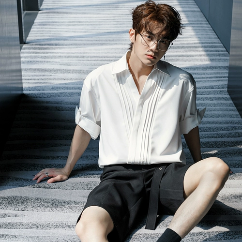 CHICERRO Летняя дизайнерская рубашка для отдыха, тренд сезона, изысканный стиль