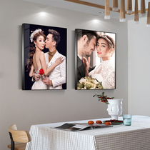 Wedding photo enlarged hanging wall wash photo made into photo frame customized Jiugongge family photo wedding photo making