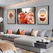 Modern simple living room decorative painting light luxury high-end beauty wall painting Figure triple mural sofa background wall hanging painting