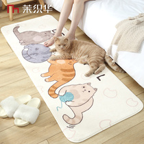 Nordic Cartoon Lamb Suede Home Sofa Tea Table Earth Cushion Bedroom Room Bedside Home Strip Non-slip Foot Mat