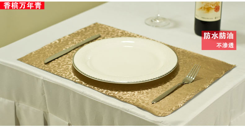 Tấm pad PVC chống thấm nước và dầu bằng chứng placemat dùng một lần có thể giặt coaster bát mat bảng mat vải chống bỏng bàn American vải pad