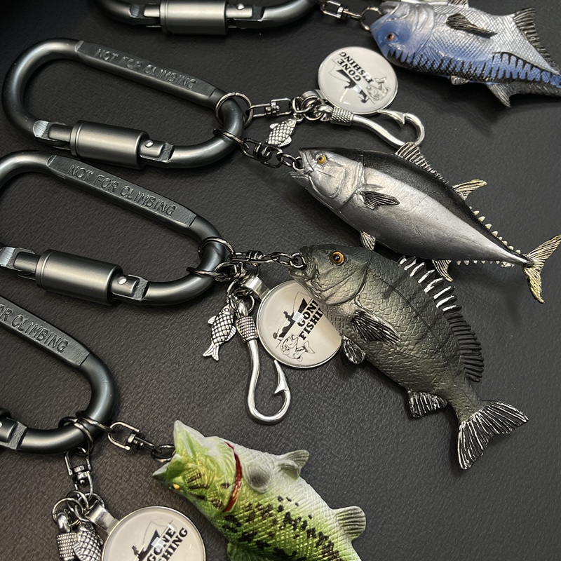 Lure Fishing Rod Gift for Anglers, Sea Fishing, Platform Fishing, Backpack Pendant, Keychain Decoration, Car Pendant, Bass Fish Model