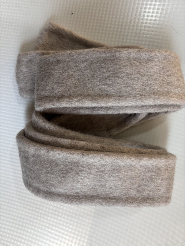 Hand-Stitched Double-Sided Cashmere Coat with Waistband, Oatmeal-Colored Plush Hand-Stitched Double-Sided Cashmere Coat with Waistband, Oatmeal-Colored Plush