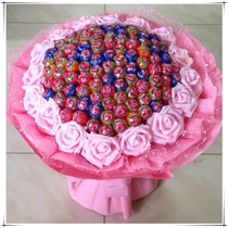 Shunfeng Creative Gifts Emulation Rose Flowers Paparazzi Real Knowledge Mix And Stick Candy Bouquet To Send Girlfriend Birthday