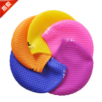  British hair female long hair waterproof fashion plus size silicone adult comfortable water drop swimming cap