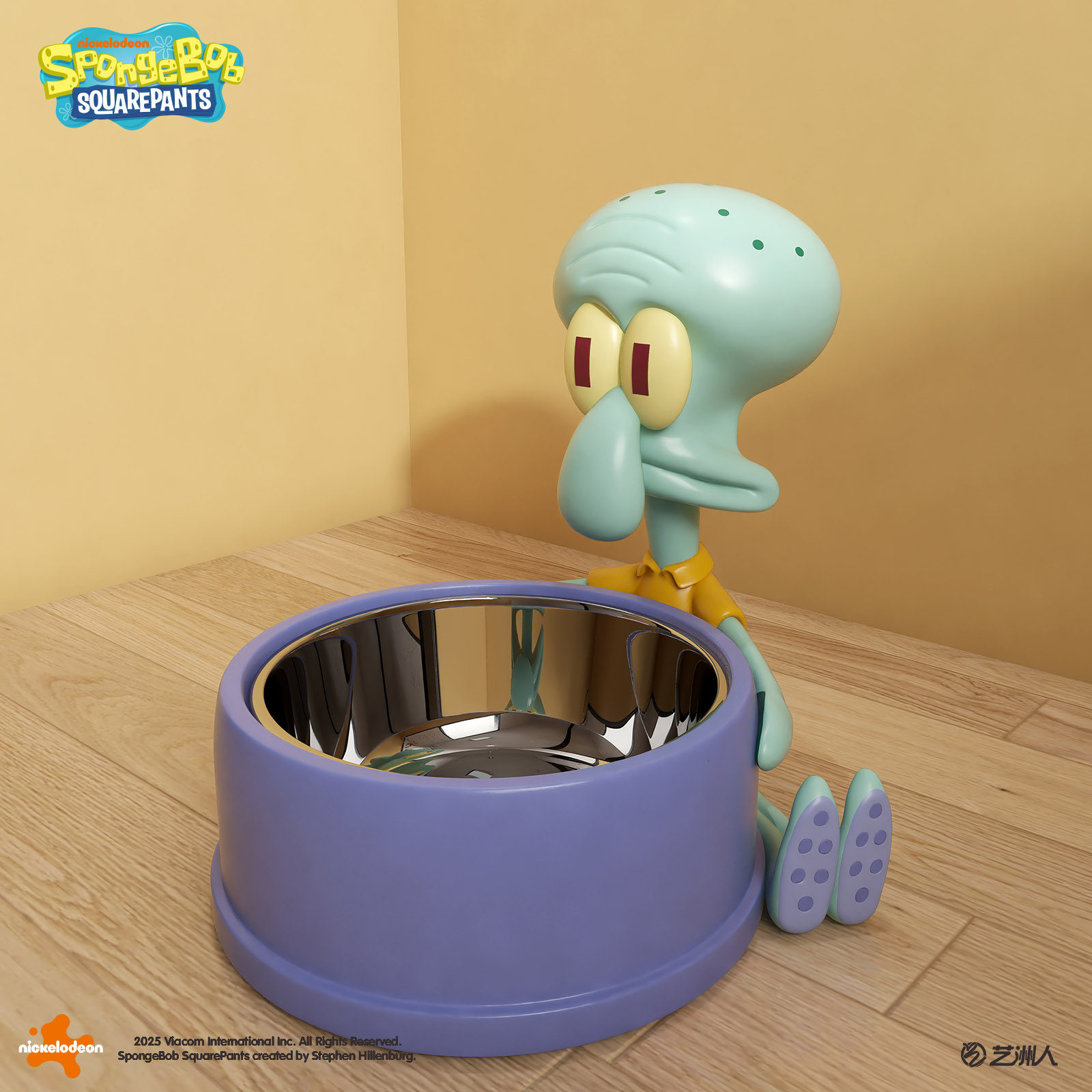2025新款海绵宝宝防打翻宠物碗置物架收银前台收纳章鱼哥装饰摆件评价- 淘宝网, image size:1600x1600