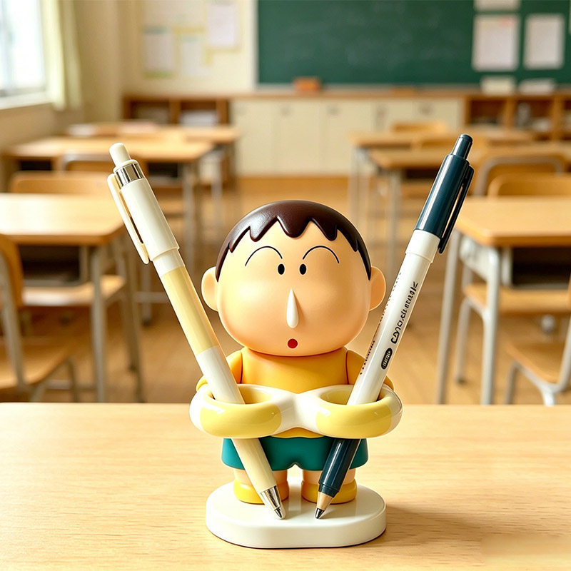 Children's School Cartoon Desk Pen Stationery Pen Holder Pen Stand Storage Rack Large Capacity iPad Learning Decoration Ornament