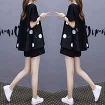 Pregnant women dress spring and summer new fashion wavepoint large Han Edition relaxed leisure fashion two shorts suit