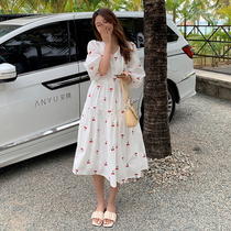 Pregnant women summer wear season crushing flowers in Han Edition new French gas in long temperament loose coat dress