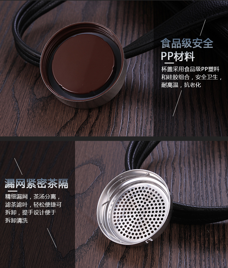 Bình giữ nhiệt nam giới Văn phòng kinh doanh Trà cốc chân không hộ gia đình 304 chén bằng thép không gỉ có tay cầm cốc giữ nhiệt