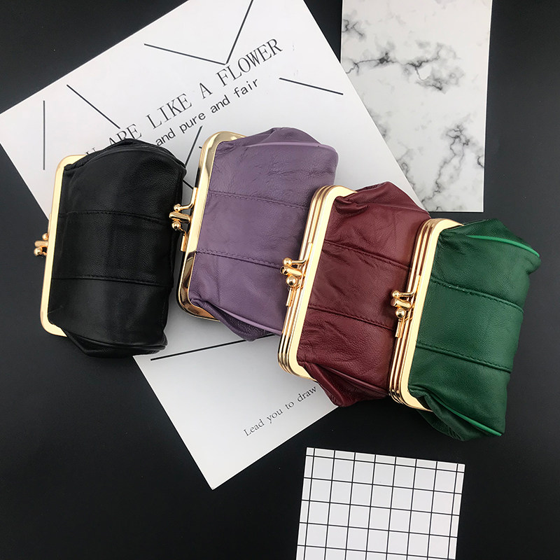 2022 New Korean Version Mini Buckle Zero Wallet Student Coin Bag Brief Lady Short Wallet Little Fresh