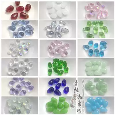 j27 Czech glass 6 * 9mm small water drop DIY ancient style handmade accessories homemade hairpin tassel small pendant
