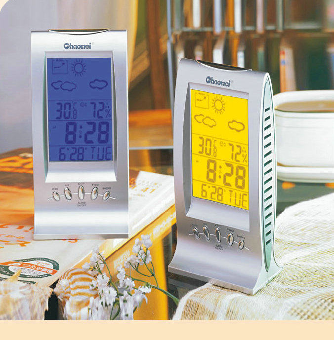 Ultra-Dimensional Creative Weather Perpetual Calendar CW8084 Electronic Watch Desktop Alarm Thermometer Hygrometer Dreamy Light