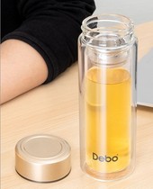 Debo Debo Murina High Borosilicate Glass Water Cup Double Insulated Tea Cup 320 ml with Tea Leak
