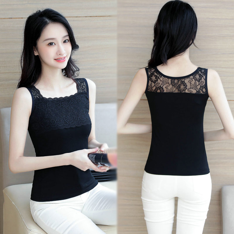 Trendy and Sexy Backless Camisole for Women, Summer Inner Wear, Sleeveless Solid Color Slim Fit Lace Tank Top for Outerwear Trendy and Sexy Backless Camisole for Women, Summer Inner Wear, Sleeveless Solid Color Slim Fit Lace Tank Top for Outerwear