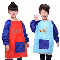 Childrens hood Closedresses Waterproof Long Sleeves Baby Eating Clothing Apron Kindergarten Fine Art Painting Clothes Counter-Dressing