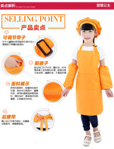 Korean version Childrens apron Skirt Drawing Clothes Kindergarten Kid CUHK Child Fine Art Painting Painting Hood Custom imprint logo