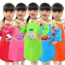 Childrens apron drawing clothes Custom Kindergarten Kids Painting Fine Arts Advertising Apron Eating Clothes Set to do