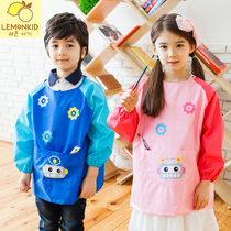 Children Anti-clothed boy Waterproof Hood Girl girl drawing clothes Baby Apron children Eating Hood Clothed Guard Coat Long Sleeves