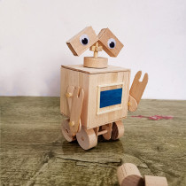 Ice cream stick diy handmade robot new creative model material package small house finished popsicle stick edible