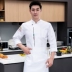 Quần áo làm việc đầu bếp nam ngắn tay mùa hè mỏng thoáng khí ăn nhà hàng căng tin quần áo nhà bếp dài tay tùy chỉnh cho nữ dong phuc dau bep ao bep 
