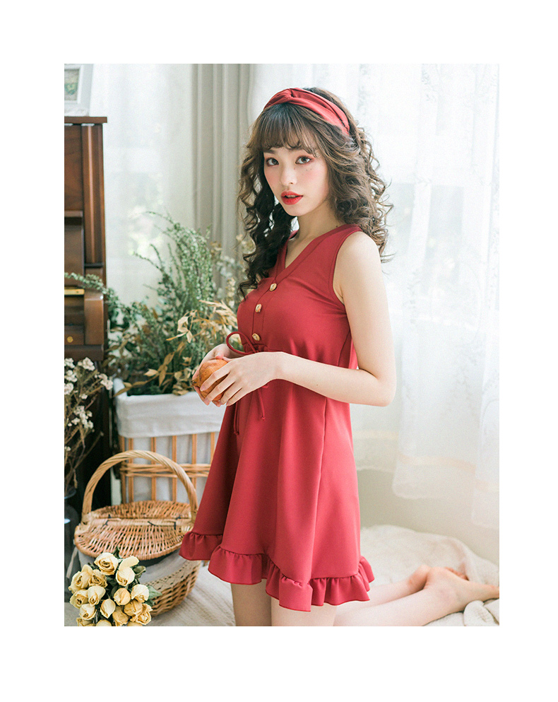 Xiaotao đồ bơi nữ bảo thủ che bụng ngực nhỏ tụ tập suối nước nóng Hàn Quốc là váy mỏng kiểu áo tắm một mảnh độc lập - Bộ đồ bơi One Piece đồ bơi liền thân bé trai