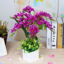 Fake Flower Emulation Flower Suit Living-room Furnishing decoration Flowers Silk Flower Decoration Pendulum pieces plastic flower pots planted bouquet