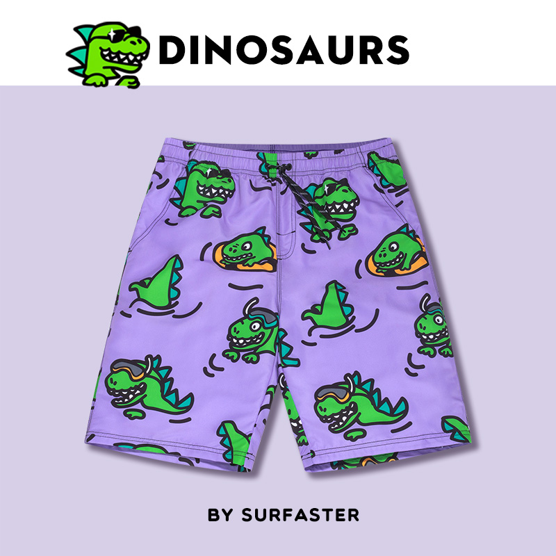 Parent-child beach pants men's speed dry water spa swimming trunks 50% seaside holiday couples with loose anti-embarrassment-Taobao