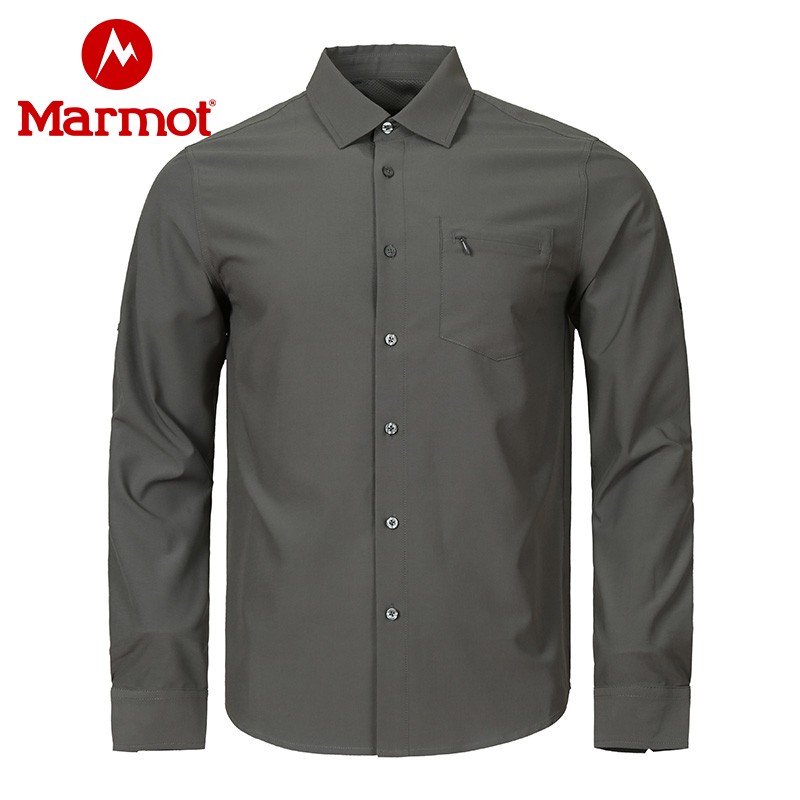 Marmot Groundhog New Sport Outdoor Business Casual Men's Fast Dry Long Sleeve Shirt Breathable Wicking