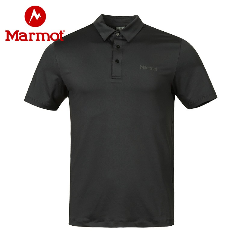 Marmot Groundhog New Sport Outdoor Quick Dry Men Business Short Sleeve T-Shirt Polo Shirt Wicks Moisture Wicking Sweat