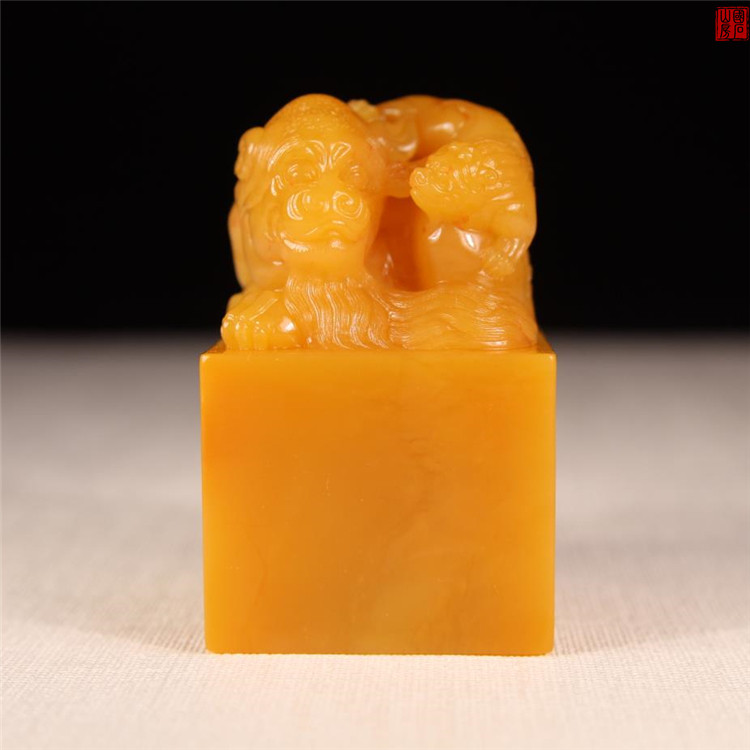 Northern Laos Shitian Huangjie seal name seal full transparency Tian Huangshi Xianzhang mother and son love deep stone carving seal engraving seal