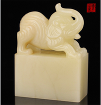 Shoushan stone junction crystal white hibiscus stone seal Wanrus renewal collection for gift giving gift