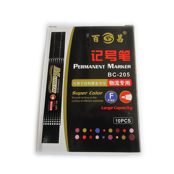 Black Bachang 205 marker pen Oily pen Kiwi pen Logistics pen Oily marker pen Office supplies