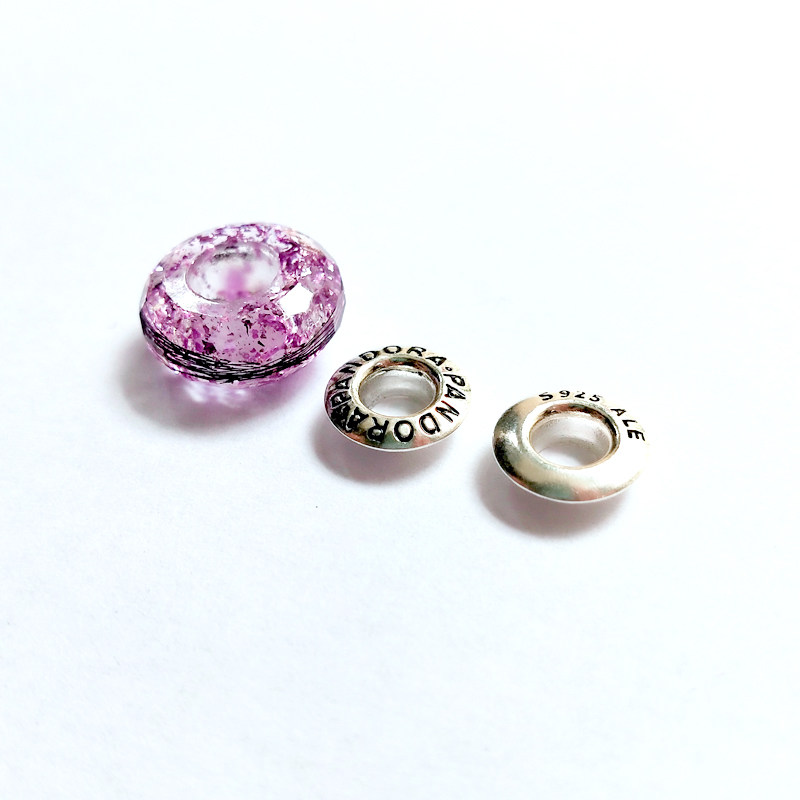 925 Sterling Silver Big Hole Beads Patch Hair Beads with Alphabet Accessories Single Shot 3 Pairs