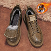 High-Top Men's Shoes, Summer 2025 New Style, Fleece-Lined, Thickened, Warm Cotton Shoes, Men's Sports Casual Non-Slip Martin Leather Boots