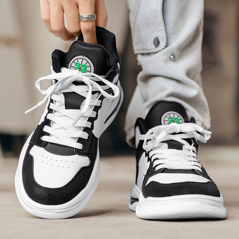 Putian Men's Shoes 2025 New Summer Casual High-Top Sneakers Thick-Soled Non-Slip Height-Increasing Basketball Sports Trendy White Shoes