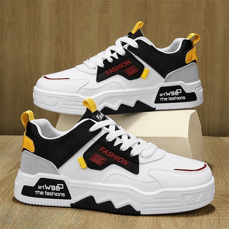 Men's Shoes Winter 2025 New Trendy Versatile Sneakers Men's Non-Slip Wear-Resistant Soft-Soled Sports Casual White Trendy Shoes