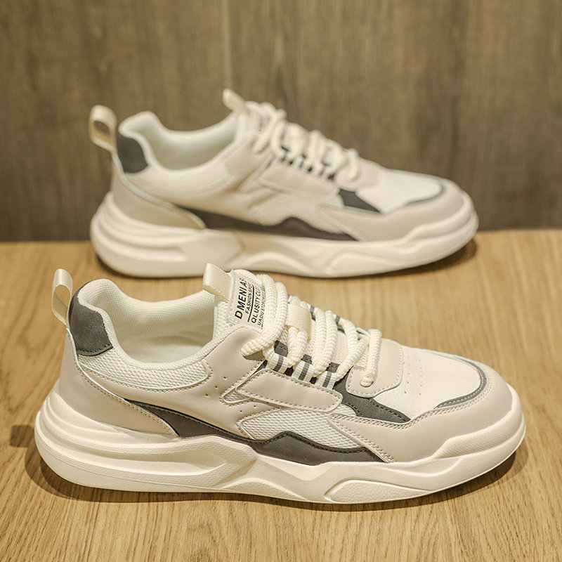 Men's Shoes 2025 New Autumn Breathable Trendy Brand High-End Versatile Casual Sneakers Men's Sports Soft-Soled White Shoes