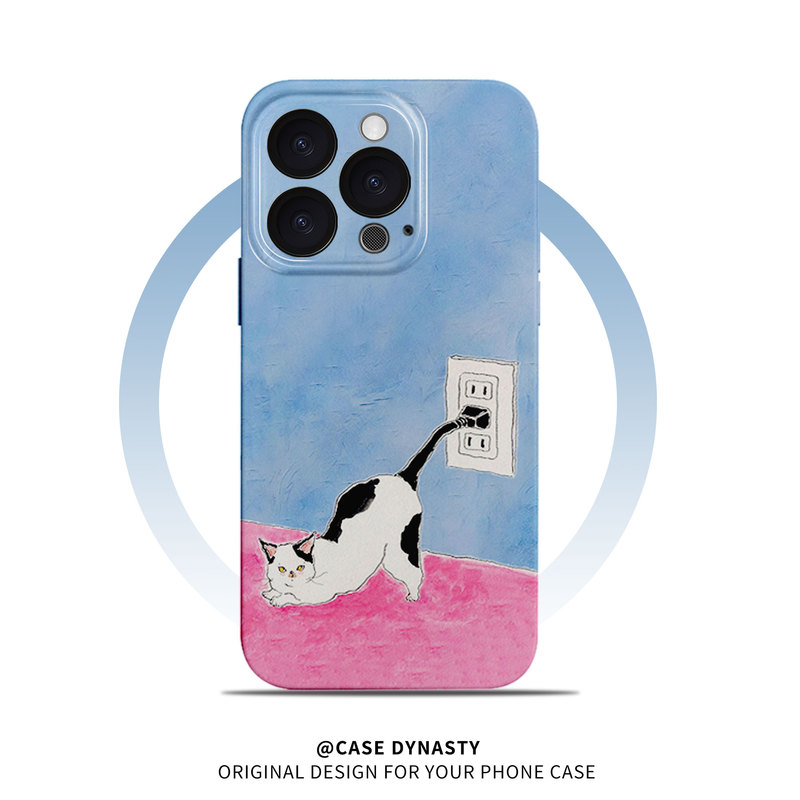 A Little Quirky~ Funny Cat-Shaped Phone Case Suitable for Apple 17/16 Pro Max, Stylish New Phone Case, ins Style, iPhone 15 Film, 14 Xiaomi 13, Niche 11, Vivo Oppo 12
