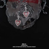 Брендовые металлические серьги, в стиле панк